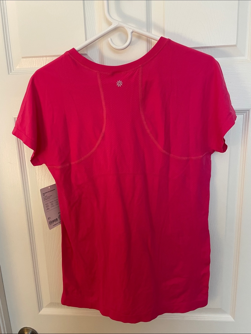 Athleta Bright Pink Momentum Seamless Short-Sleeve Active Tee - Picture 4 of 10
